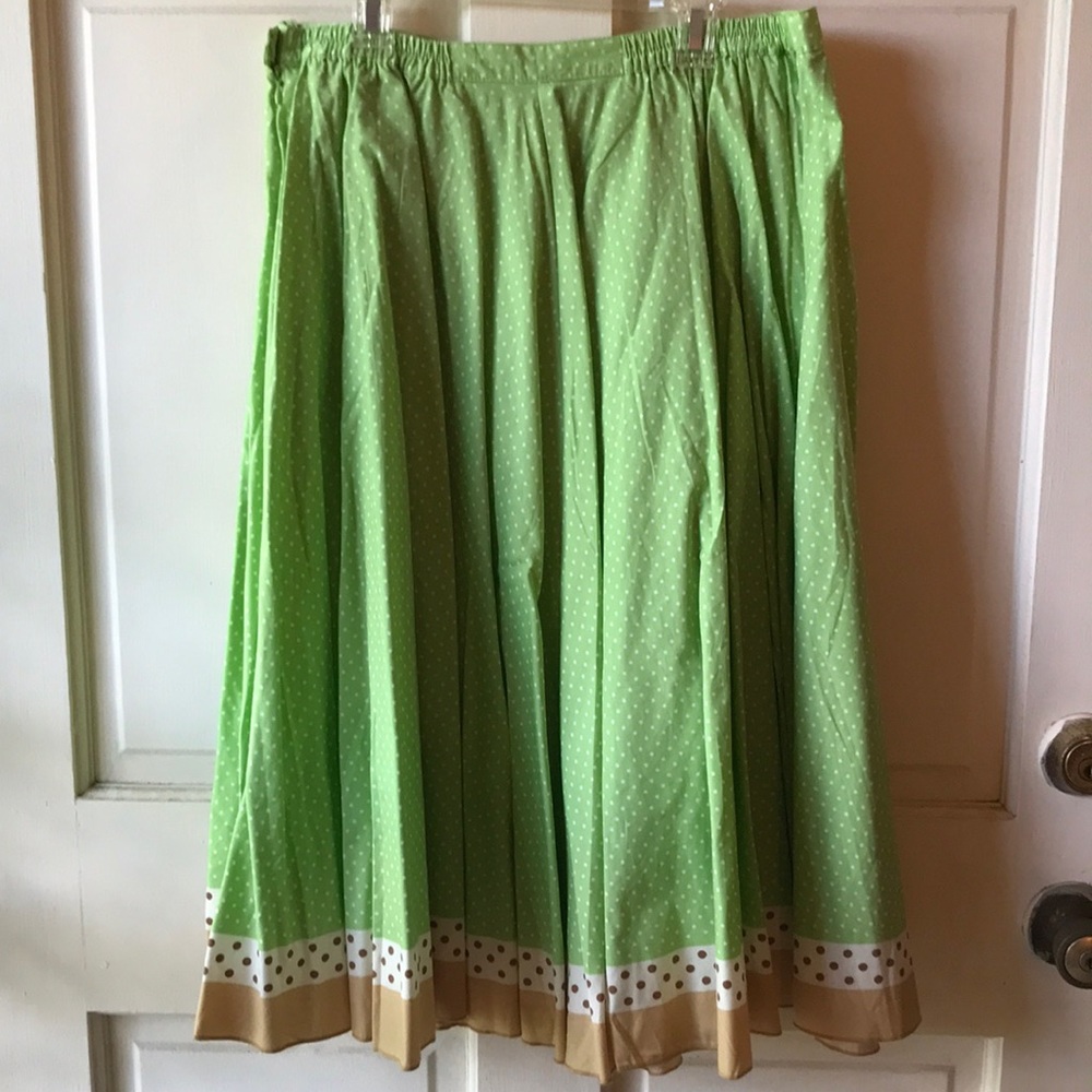 Vintage Green Polka Dot Skirt